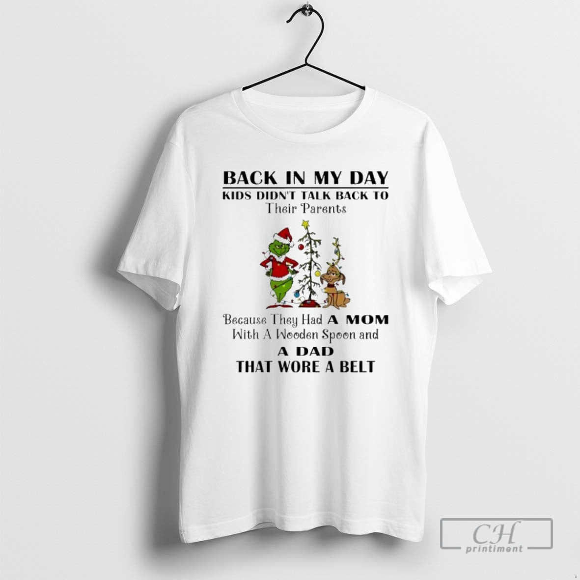 Premium Grinch Christmas Back In My Day Kids Didnt Talk Back To Their Parents T-Shirts, Hoodie, Sweatshirt | InkNestWear.com