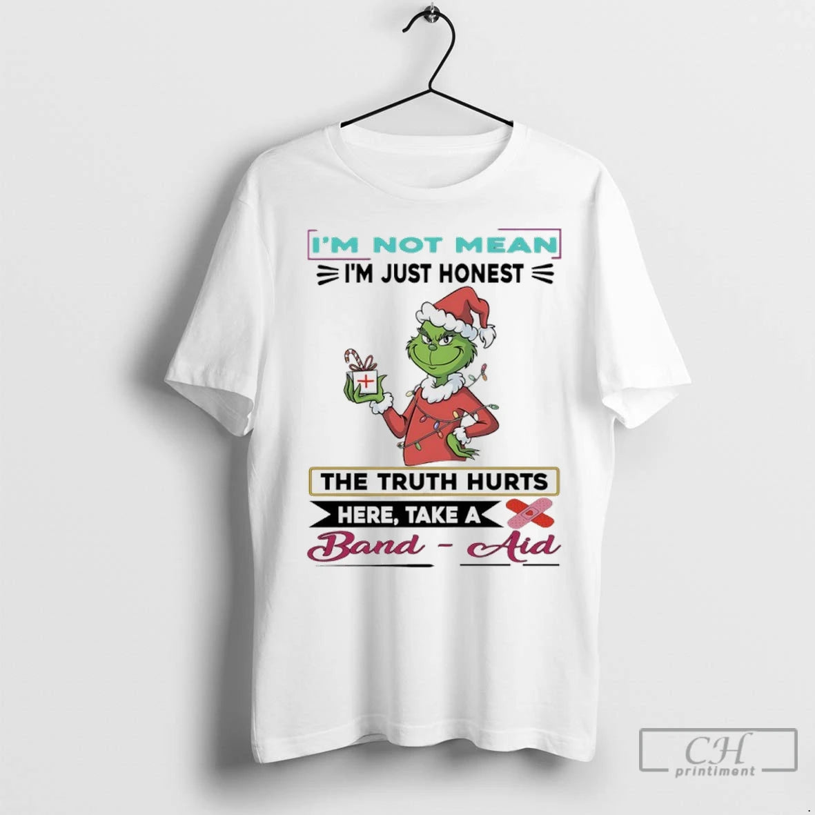 Premium Grinch Christmas Light Im Not Mean Im Just Honest The Truth Hurts Here Take T-Shirts, Hoodie, Sweatshirt