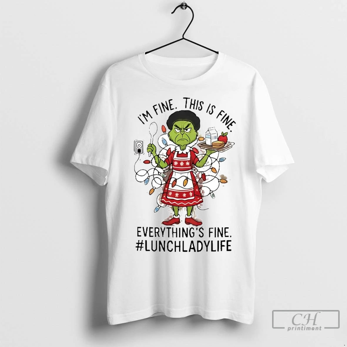 Premium Grinch Im Fine This Is Fine Everythings Fine Christmas T-Shirts, Hoodie, Sweatshirt | InkNestWear.com