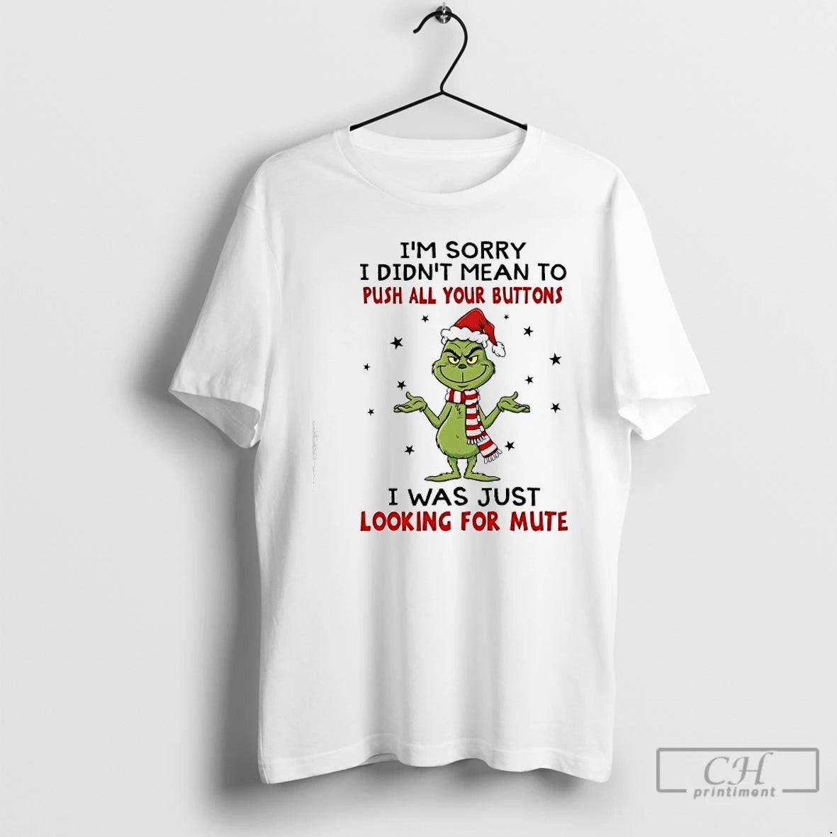Premium Grinch Santa Im Sorry I Didnt Mean To Push All Your Buttons T Shirts Hoodie, Sweatshirt | InkNestWear.com