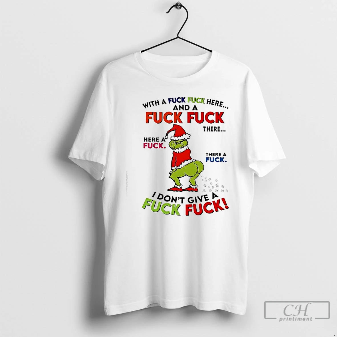 Premium Grinch Santa I Dont Give A Fuck Fuck T-Shirts, Hoodie, Sweatshirt | InkNestWear.com