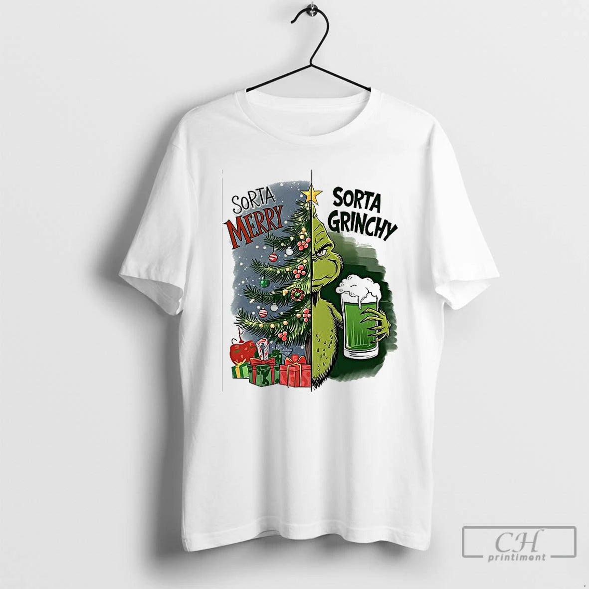 Premium Grinch Sorta Merry Sorta Grinchy Christmas Holiday T Shirts Hoodie, Sweatshirt | InkNestWear.com