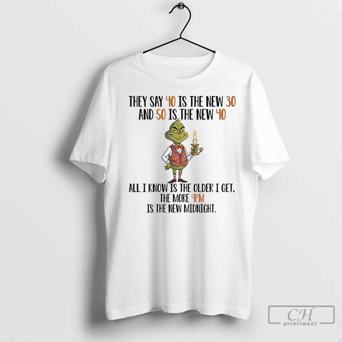 Premium Grinch They Say 40 Is The New 30 And 50 Is The New 40 T-Shirts, Hoodie, Sweatshirt | InkNestWear.com