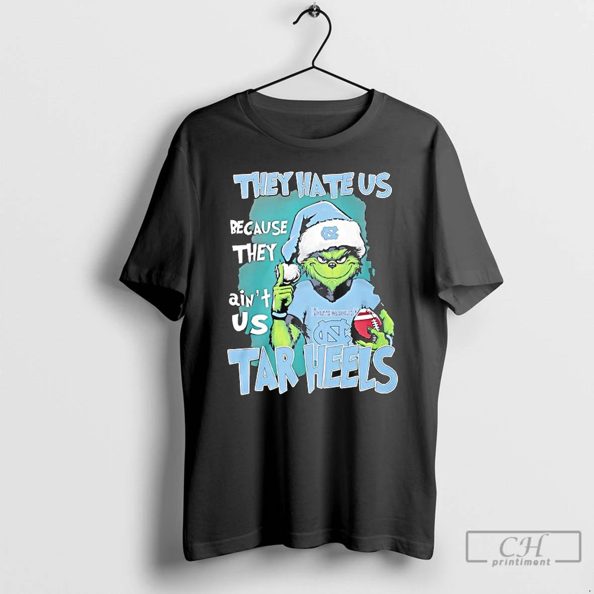 Premium Grinch They Hate Us Because They Aint Us North Carolina Tar Heels T Shirts Hoodie, Sweatshirt | InkNestWear.com