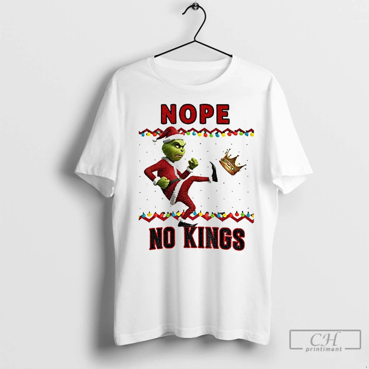 Premium Grinch Ugly Xmas Nope No Kings Anti Maga Christmas 2025 T-Shirts, Hoodie, Sweatshirt | InkNestWear.com