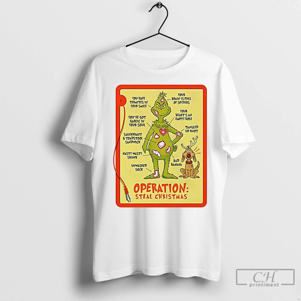 Premium Grinch And Max Operation Steal Christmas Game T-Shirts, Hoodie, Sweatshirt | InkNestWear.com