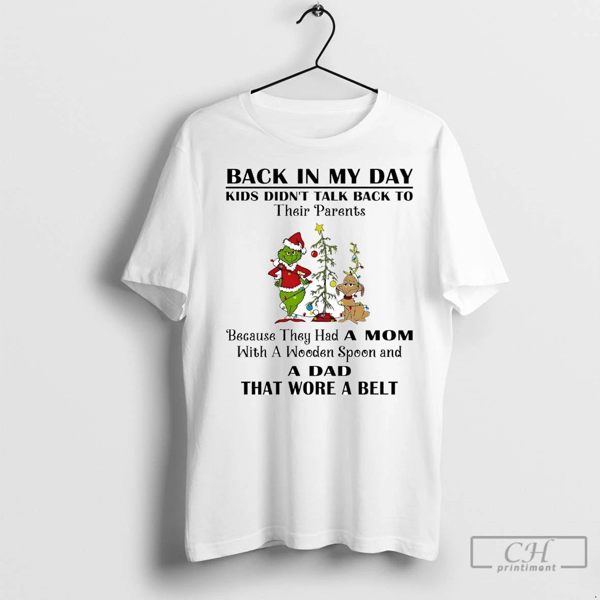 Premium Grinch Back In My Day Kids Didnt Talk Back To Their Parents Christmas T-Shirts, Hoodie, Sweatshirt | InkNestWear.com