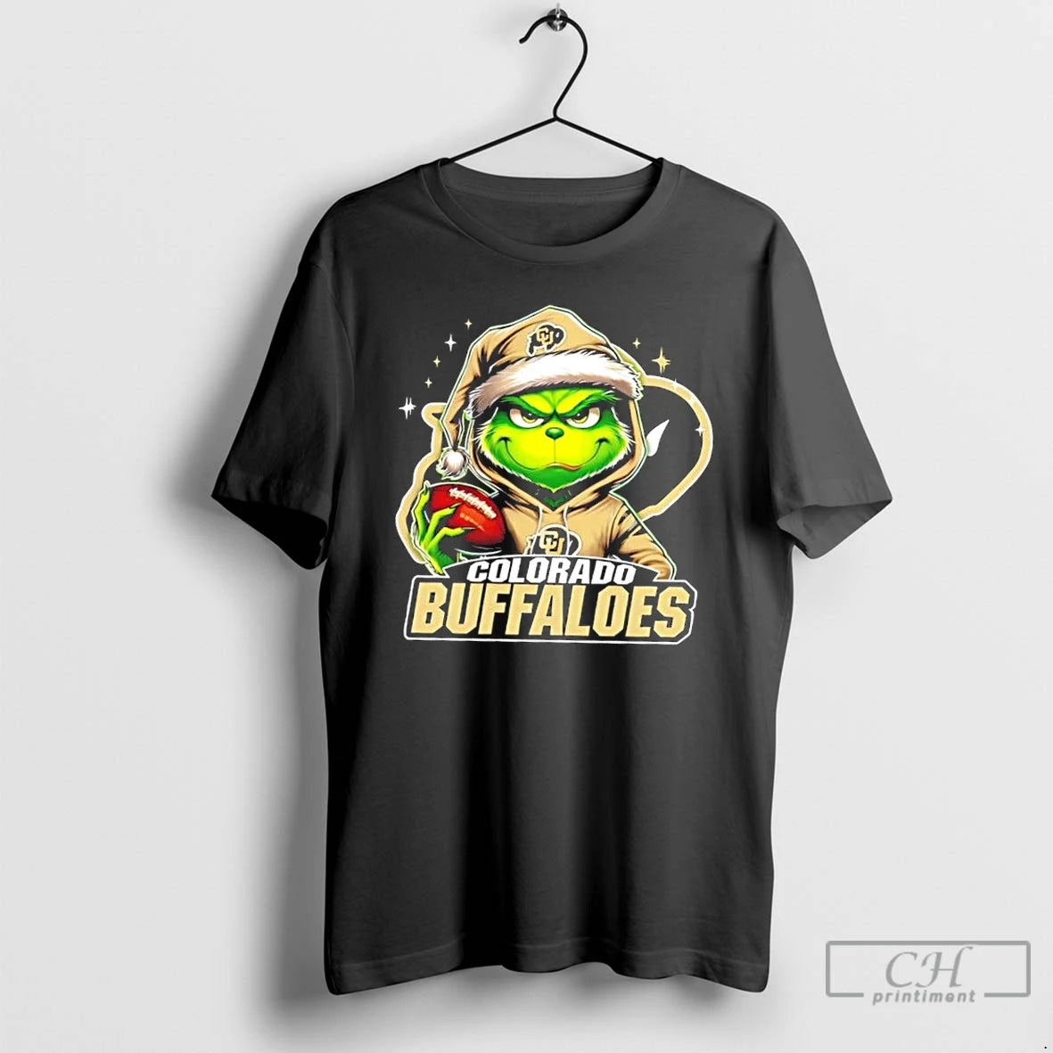 Premium Grinch Is Holding A Ball And Smiling At Colorado Buffaloes Fans Christmas T Shirts Hoodie, Sweatshirt