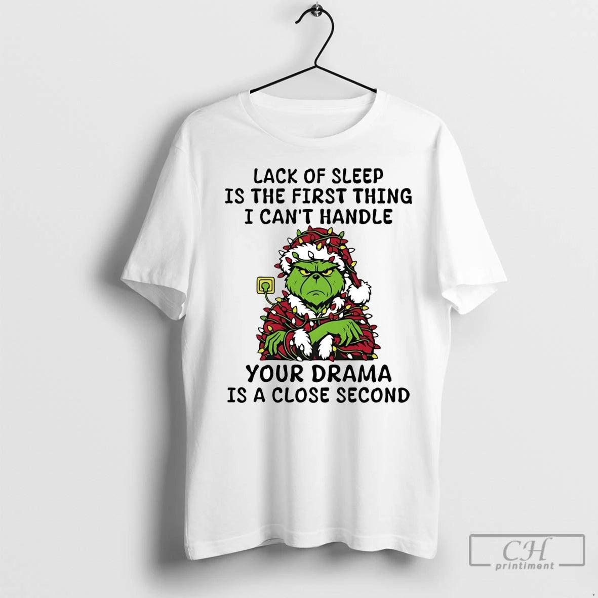 Premium Grinch Lack Of Sleep Is The First Thing I Cant Handle Christmas T-Shirts, Hoodie, Sweatshirt | InkNestWear.com