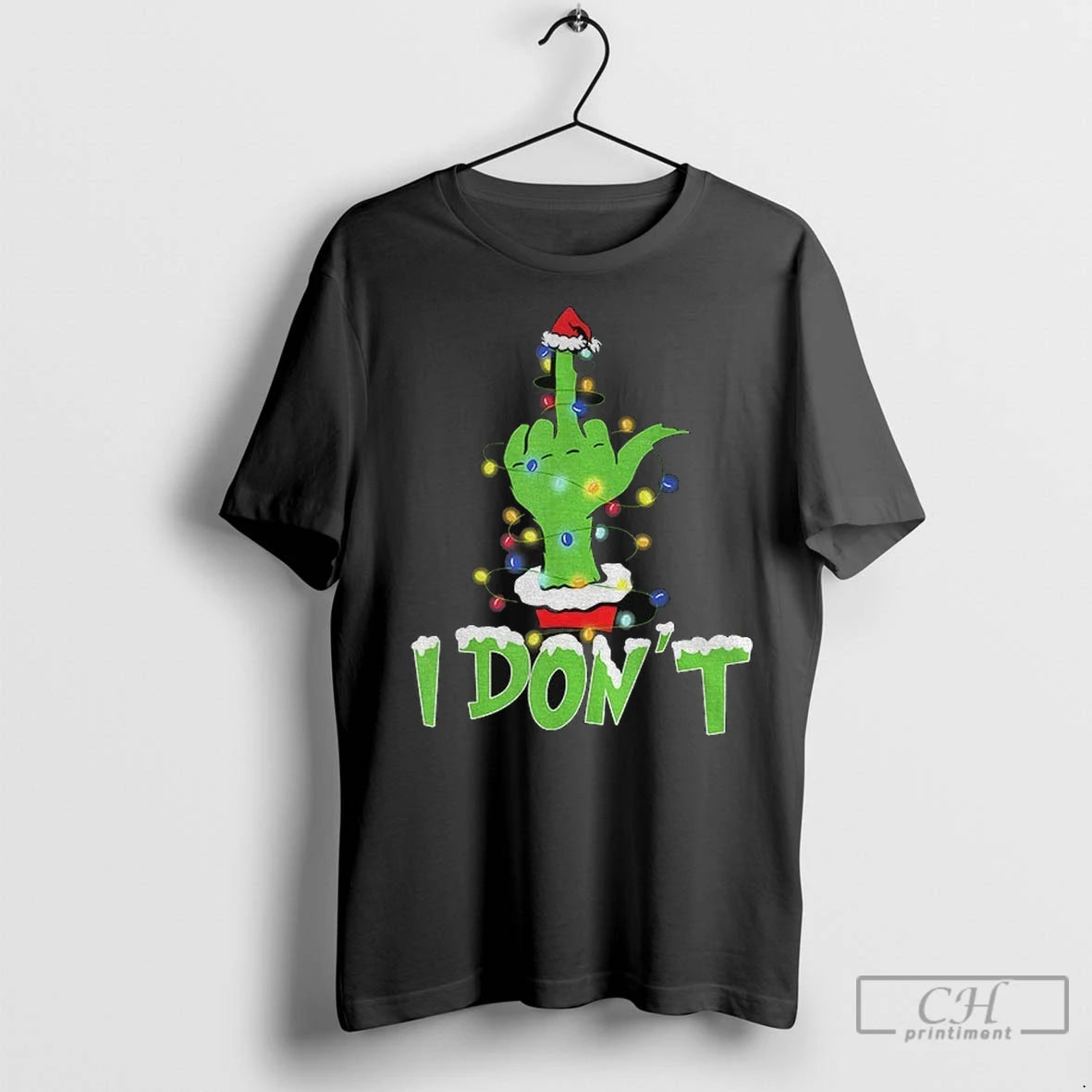 Premium Grinch Middle Finger I Dont Merry Christmas T-Shirts, Hoodie, Sweatshirt | InkNestWear.com