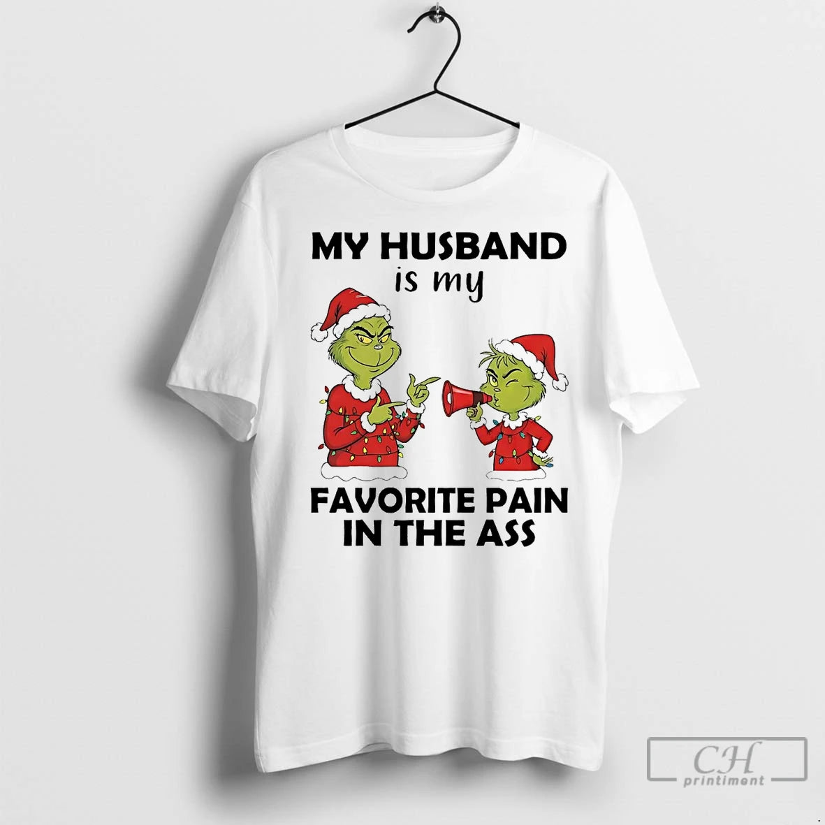 Premium Grinch My Husband Is My Favorite Pain In The Ass Christmas T-Shirts, Hoodie, Sweatshirt | InkNestWear.com