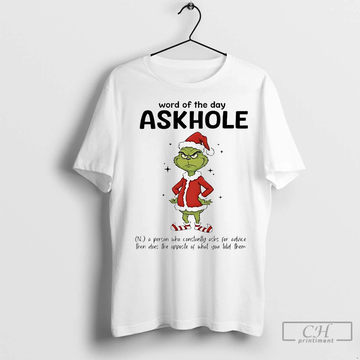 Premium Grinch Word Of The Day Askhole Definition Meaning Christmas T-Shirts, Hoodie, Sweatshirt | InkNestWear.com