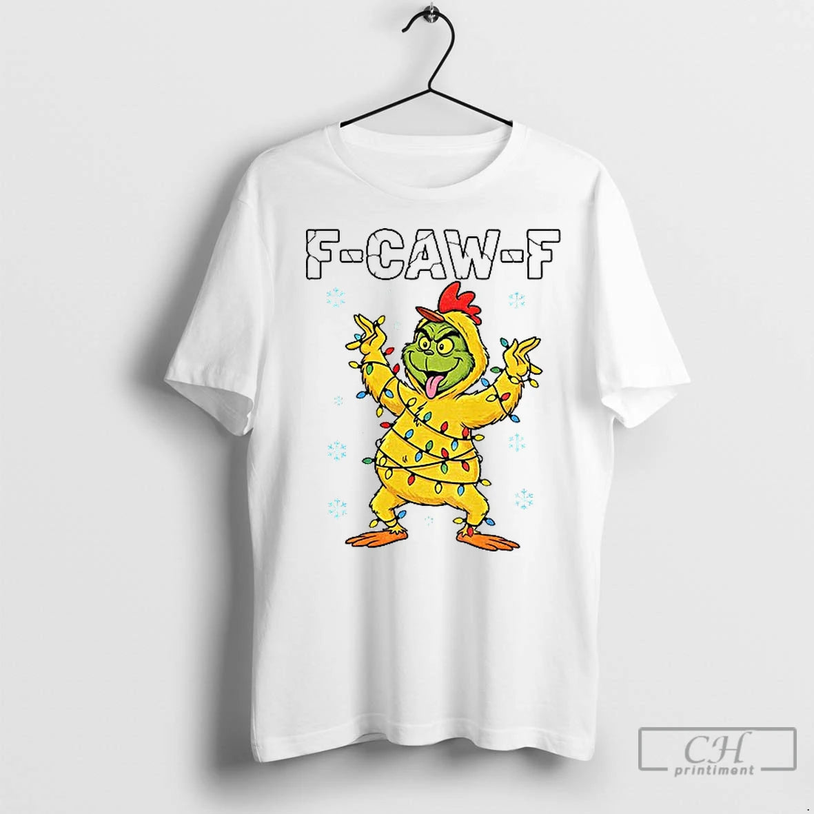 Premium Grinch X Chicken F Caw F Snow Christmas 2025 T-Shirts, Hoodie, Sweatshirt | InkNestWear.com