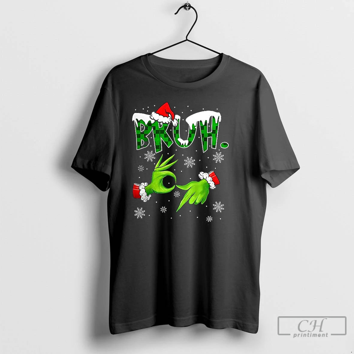 Premium Grinchs Hands Bruh 6 7 Meme Christmas T-Shirts, Hoodie, Sweatshirt | InkNestWear.com
