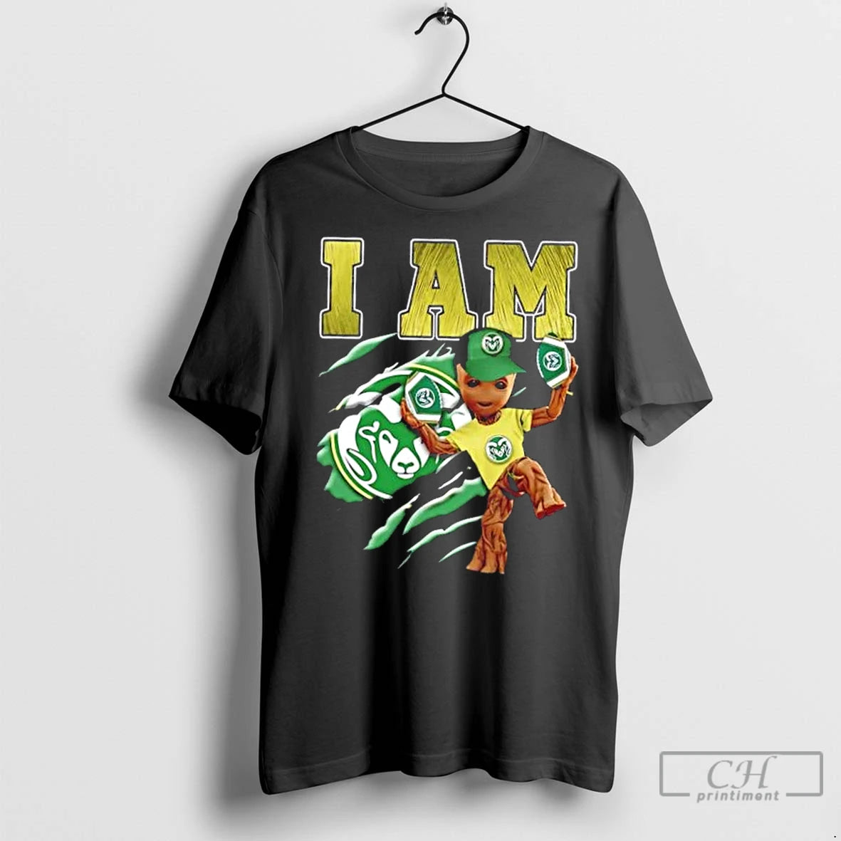 Premium Groot I Am Colorado State Rams Fan T-Shirts, Hoodie, Sweatshirt | InkNestWear.com