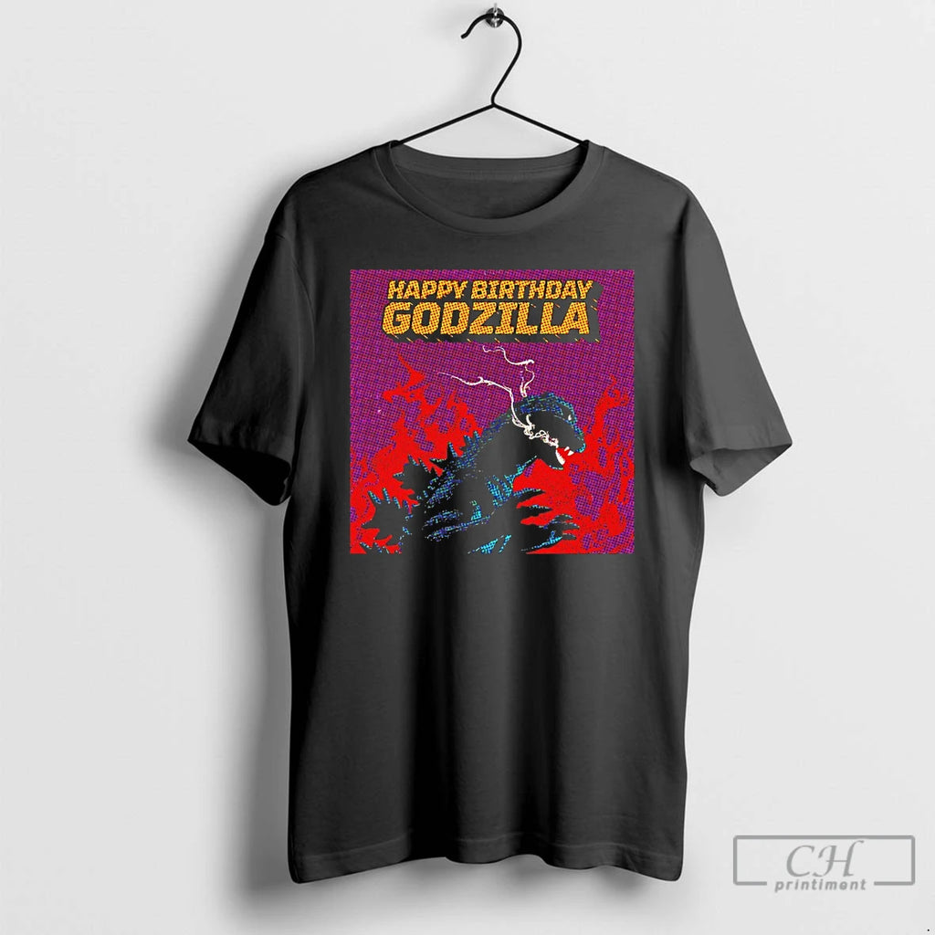 Premium Happy Birthday Godzilla T Shirts Hoodie, Sweatshirt | InkNestWear.com