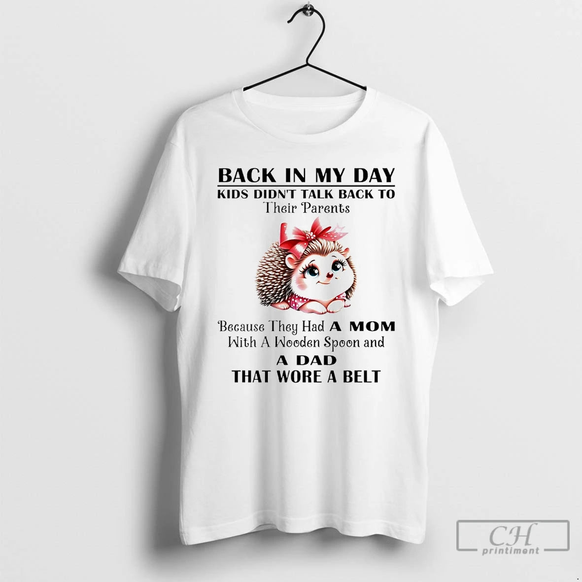 Premium Hedgehog Back In My Day Kids Didnt Talk Back To Their Parents T Shirts Hoodie, Sweatshirt | InkNestWear.com