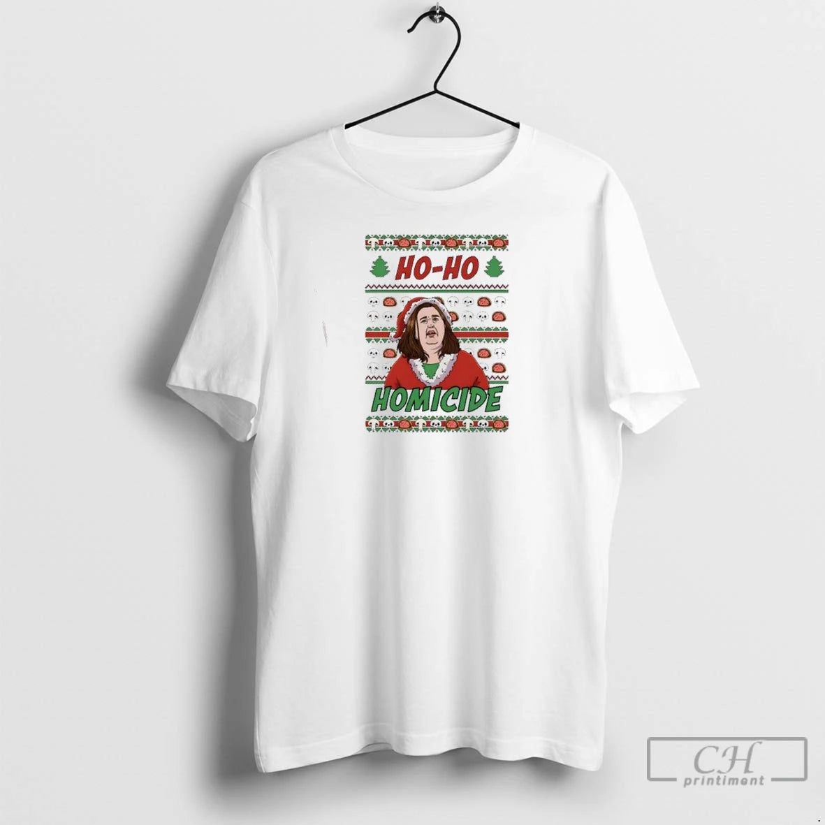 Premium Ho Ho Homicide Merry Mushroom Lady Christmas T-Shirts, Hoodie, Sweatshirt | InkNestWear.com
