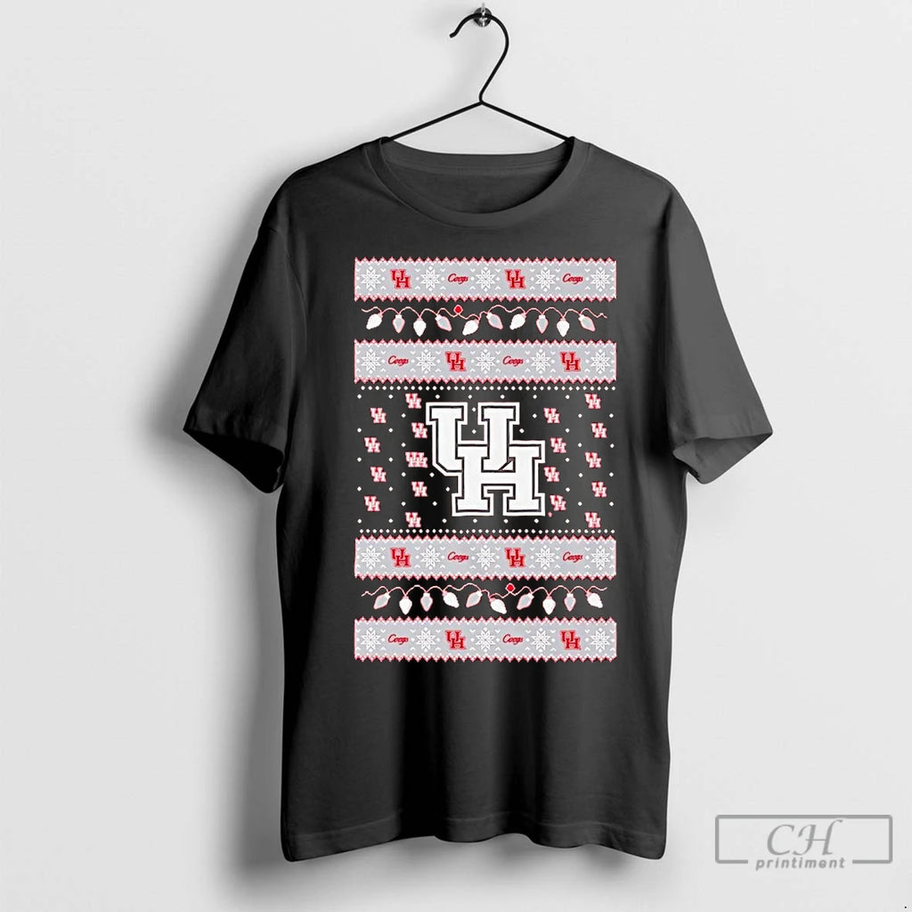 Premium Houston Cougars Ugly Christmas Light T-Shirts, Hoodie, Sweatshirt | InkNestWear.com