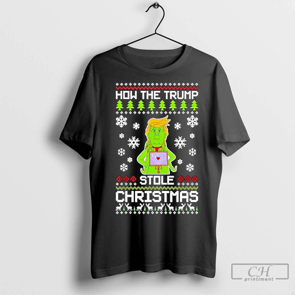 Premium How The Trump Stole Christmas Funny Grinch Ugly Christmas T-Shirts, Hoodie, Sweatshirt | InkNestWear.com