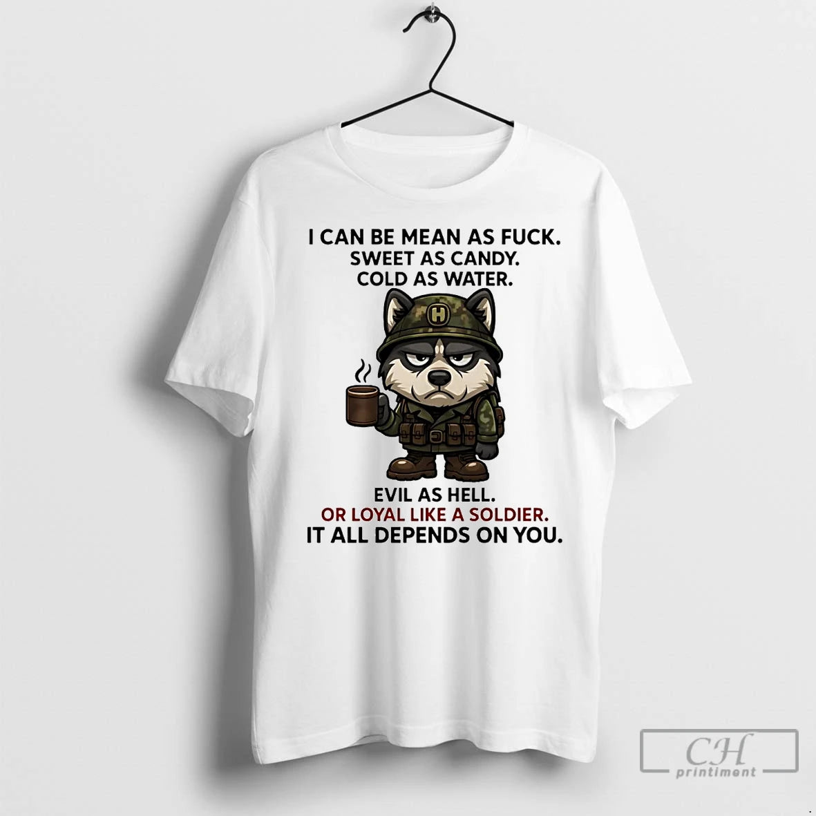 Premium Husky I Can Be Mean As Fuck Sweet As Candy Cold As Water T-Shirts, Hoodie, Sweatshirt | InkNestWear.com