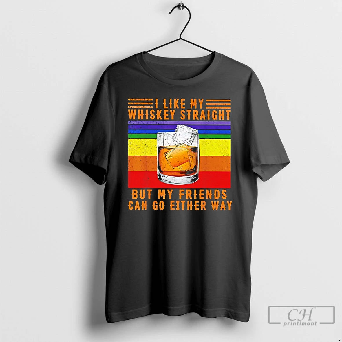 Premium I Like My Whiskey Straight Byt My Friends Can Go Either Way Vintage T-Shirts, Hoodie, Sweatshirt | InkNestWear.com