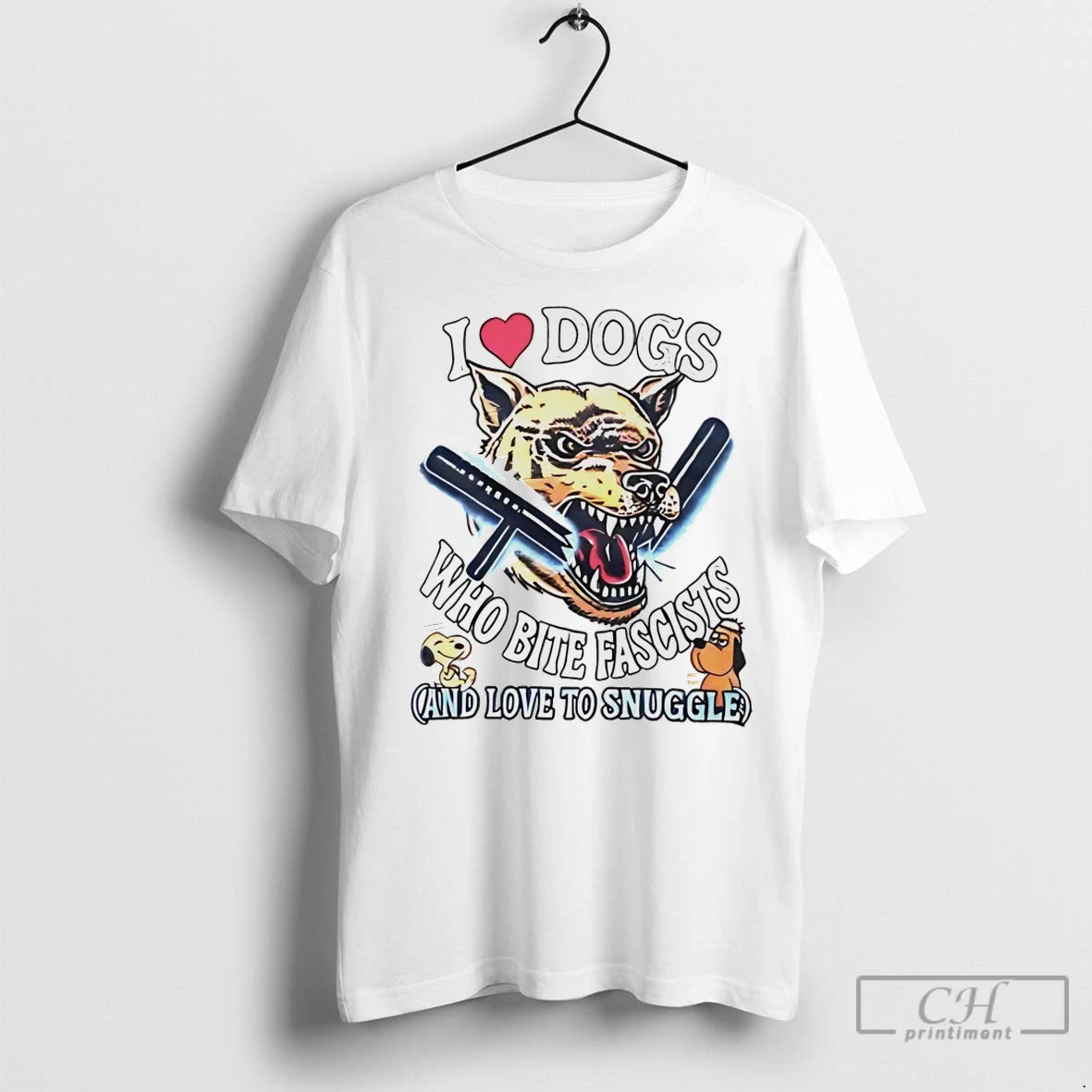 Premium I Love Dogs Who Bite Fascists And Love To Snuggle T-Shirts, Hoodie, Sweatshirt | InkNestWear.com