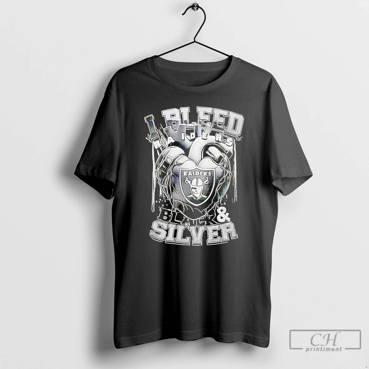 Premium I Bleed Raiders Black And Silver T Shirts Hoodie, Sweatshirt | InkNestWear.com