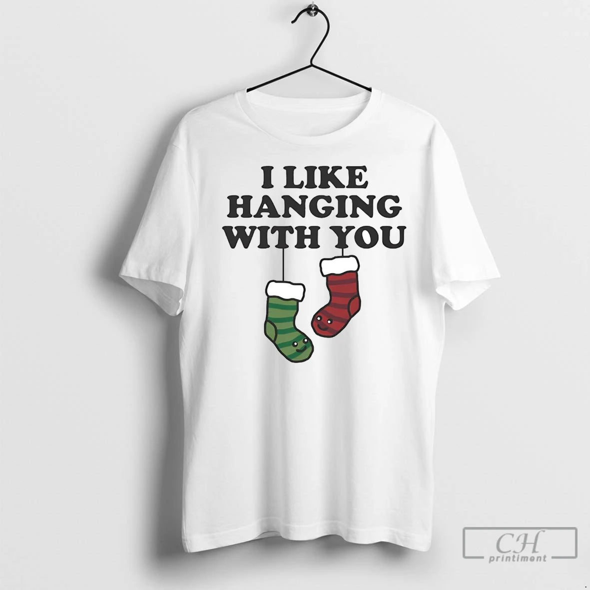 Premium I Like Hanging With You Stockings Christmas T-Shirts, Hoodie, Sweatshirt | InkNestWear.com