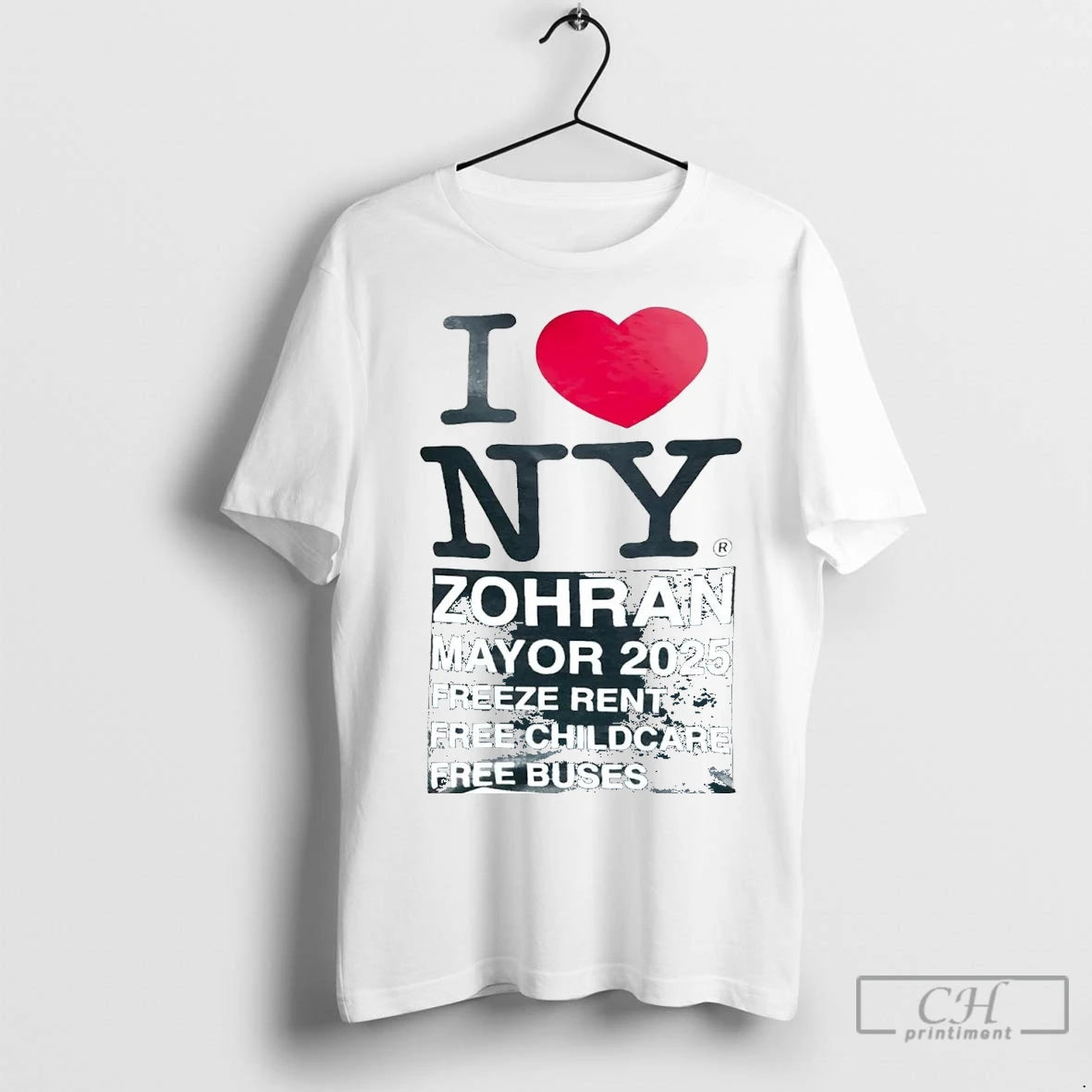 Premium I Love New York Zohran Mayor 2025 Freeze Rent Free Childcare T-Shirts, Hoodie, Sweatshirt | InkNestWear.com