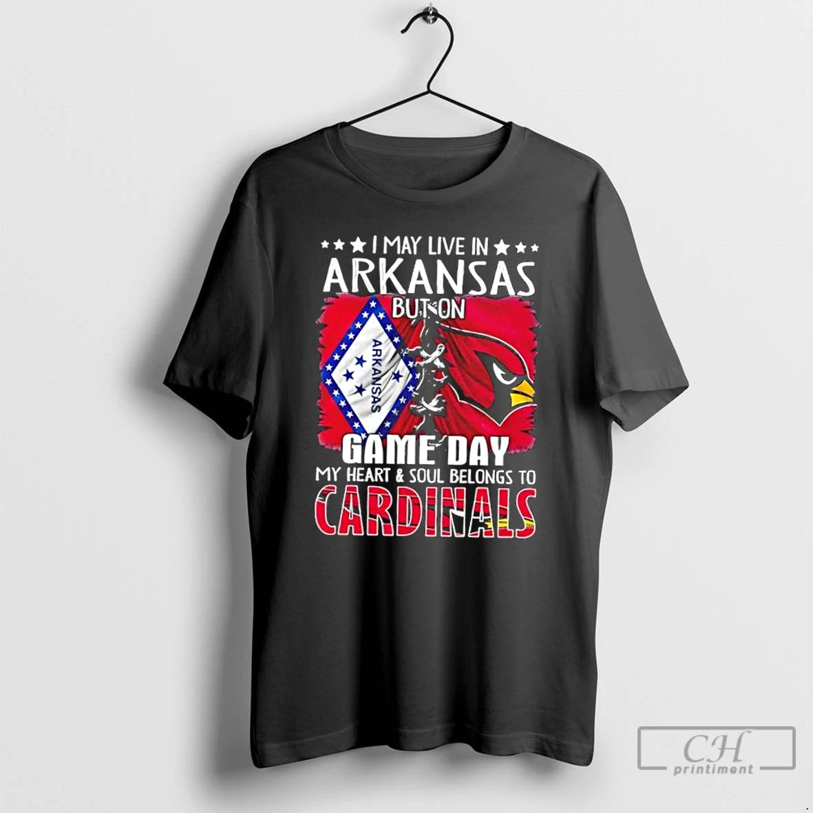 Premium I May Live In Arkansas But On Gameday My Heart And Soul Belongs To T-Shirts, Hoodie, Sweatshirt | InkNestWear.com