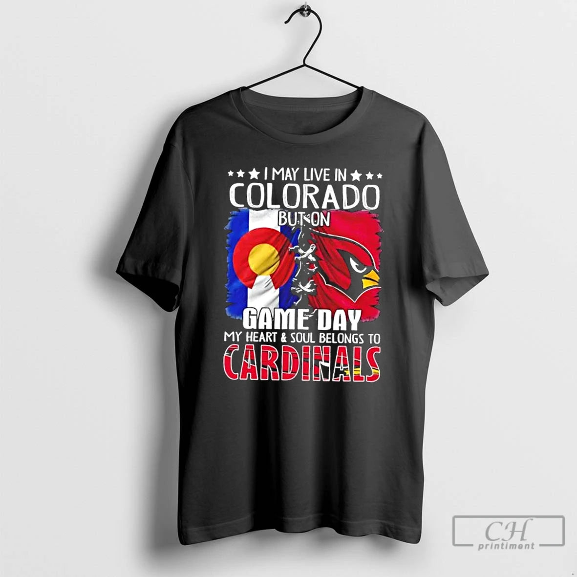 Premium I May Live In Colorado But On Gameday My Heart And Soul Belongs To T-Shirts, Hoodie, Sweatshirt | InkNestWear.com