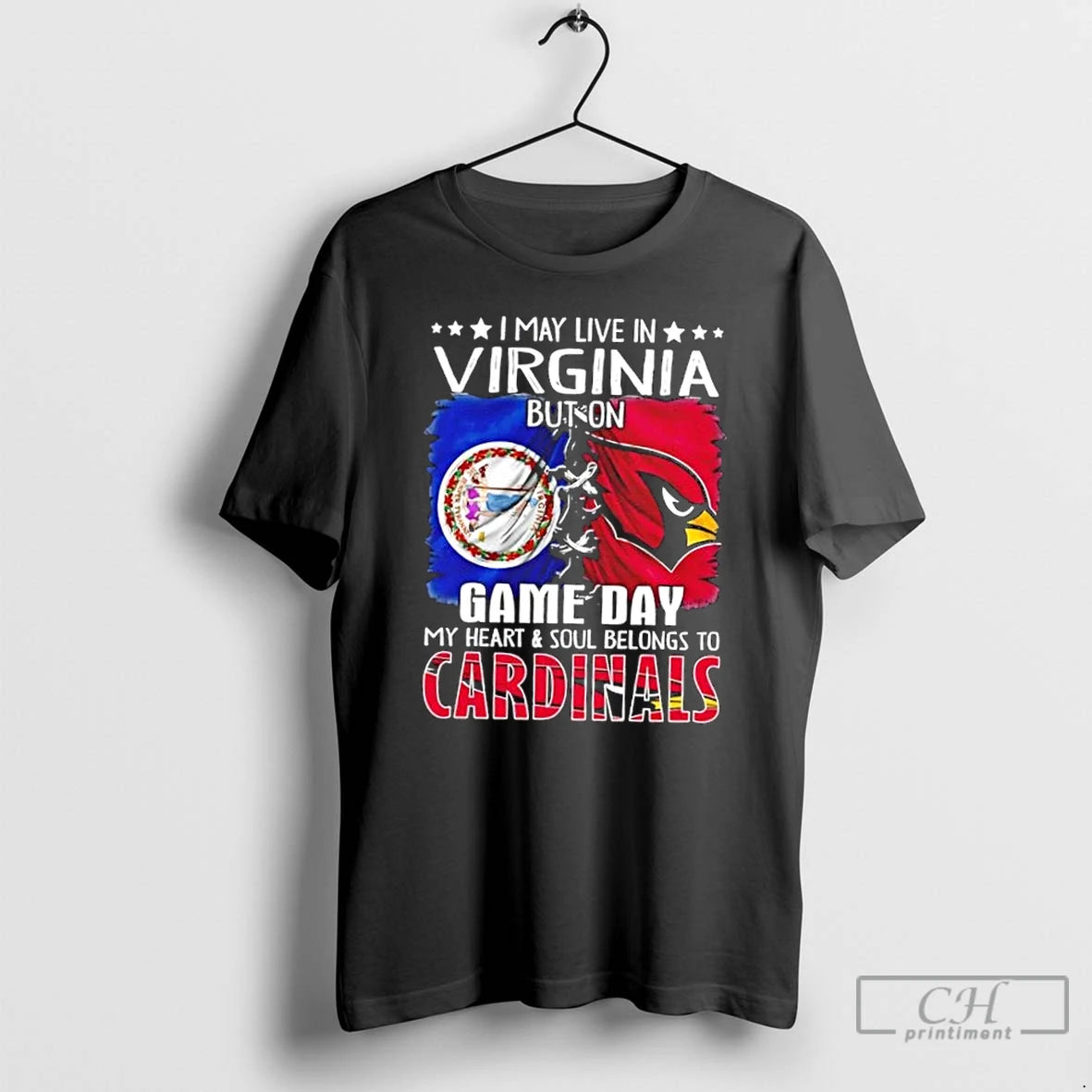 Premium I May Live In Virginia But On Gameday My Heart And Soul Belongs To T-Shirts, Hoodie, Sweatshirt | InkNestWear.com