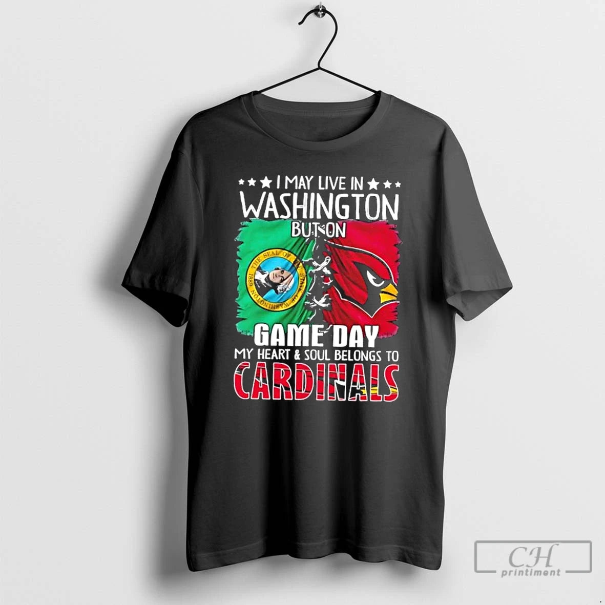 Premium I May Live In Washington But On Gameday My Heart And Soul Belongs To T-Shirts, Hoodie, Sweatshirt | InkNestWear.com