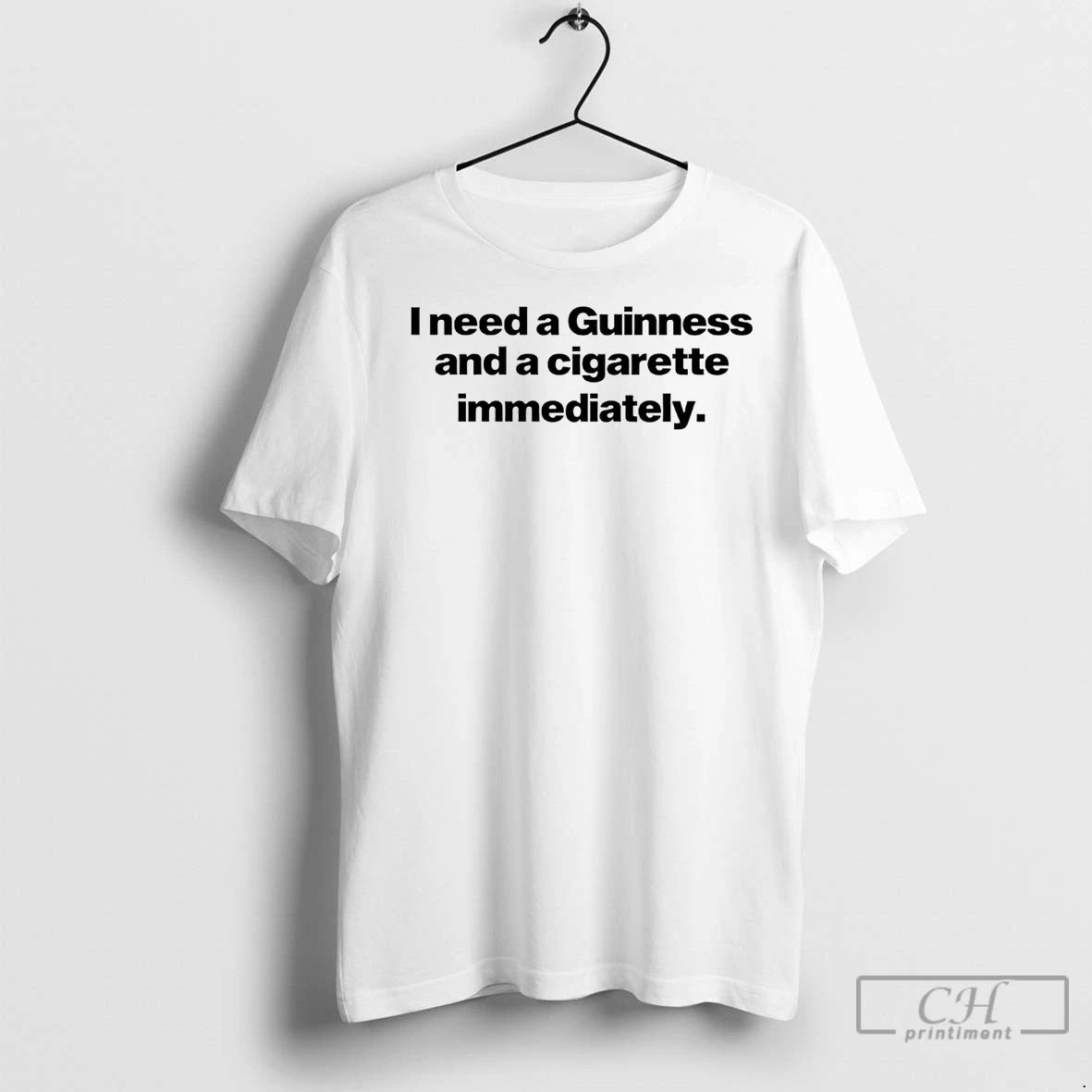 Premium I Need A Guinness And A Cigarette Immediately T-Shirts, Hoodie, Sweatshirt | InkNestWear.com