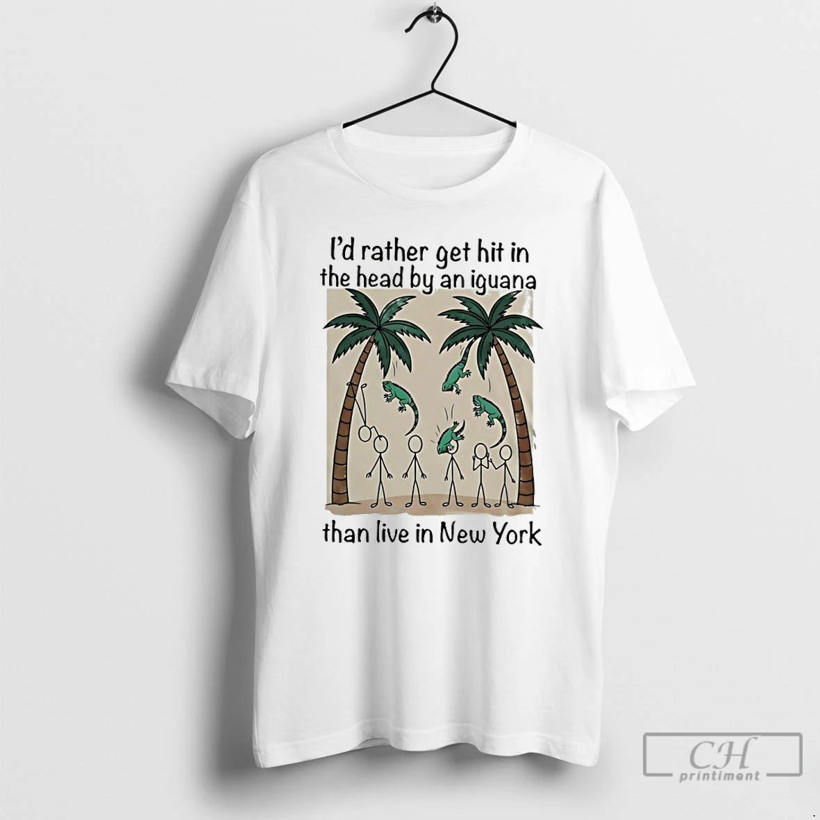 Premium Id Rather Get Hit In The Head By An Iguana Than Live In New T-Shirts, Hoodie, Sweatshirt | InkNestWear.com