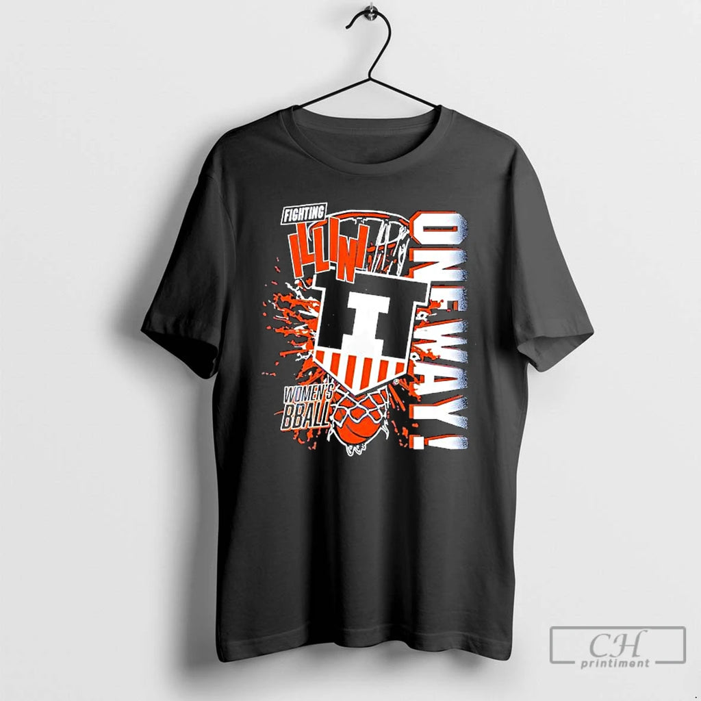 Premium Illinois Womens Basketball One Way T Shirts Hoodie, Sweatshirt | InkNestWear.com