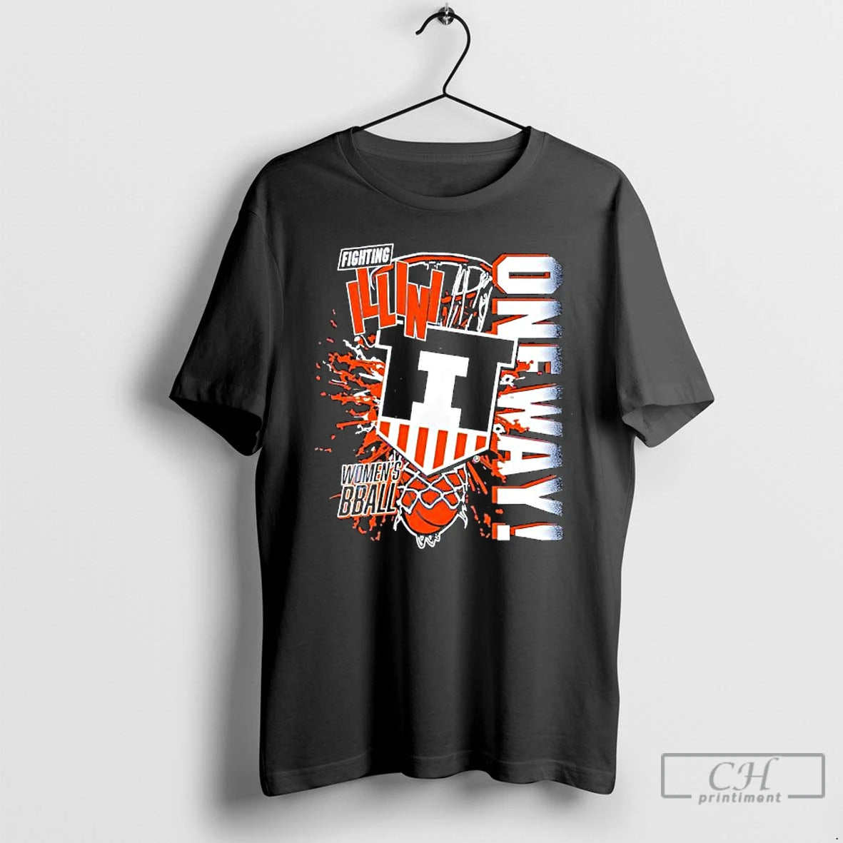 Premium Illinois Womens Basketball One Way T Shirts Hoodie, Sweatshirt | InkNestWear.com
