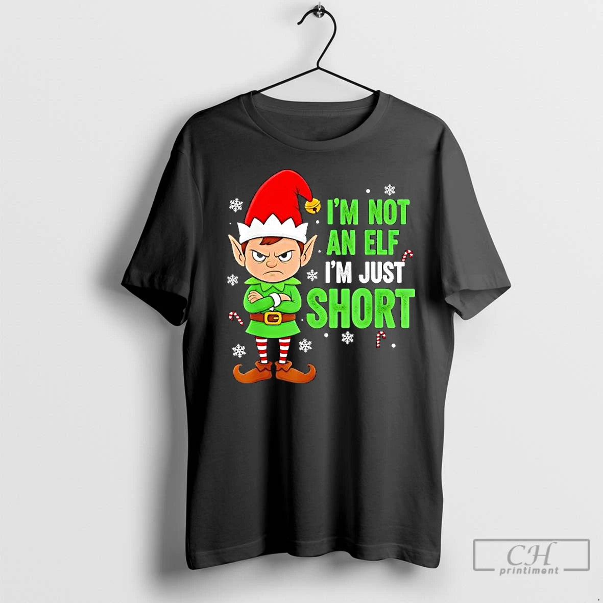 Premium Im Just Short Funny Elf Christmas T-Shirts, Hoodie, Sweatshirt | InkNestWear.com