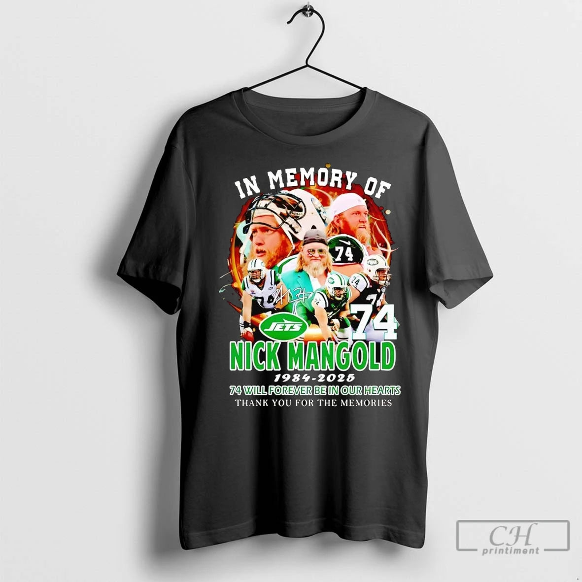 Premium In Memory Of Nick Mangold 1984 2025 74 Will Forever Be In Our Hearts T-Shirts, Hoodie, Sweatshirt | InkNestWear.com