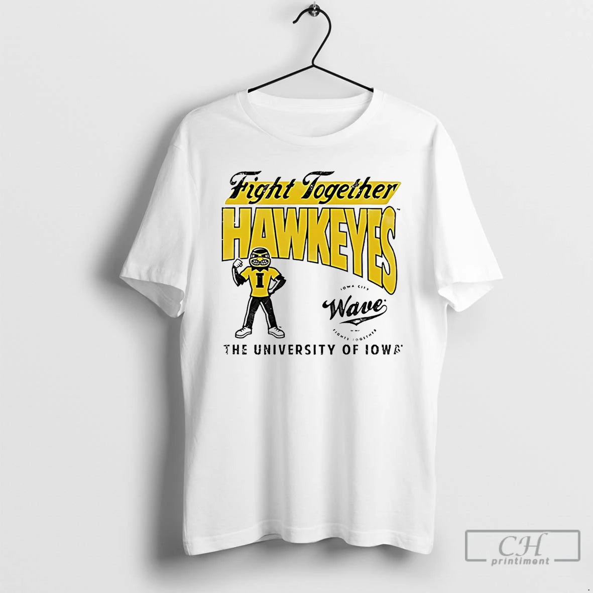 Premium Iowa Hawkeyes Wave Fight Together T Shirts Hoodie, Sweatshirt | InkNestWear.com