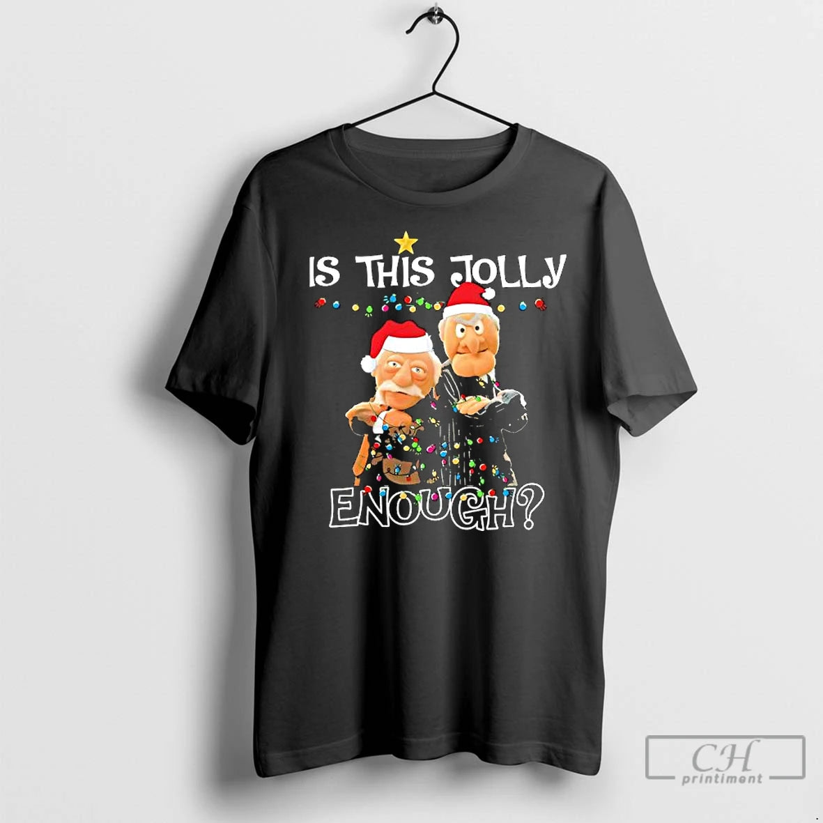 Premium Is This Jolly Enough Statler And Waldorf Christmas Meme T-Shirts, Hoodie, Sweatshirt | InkNestWear.com