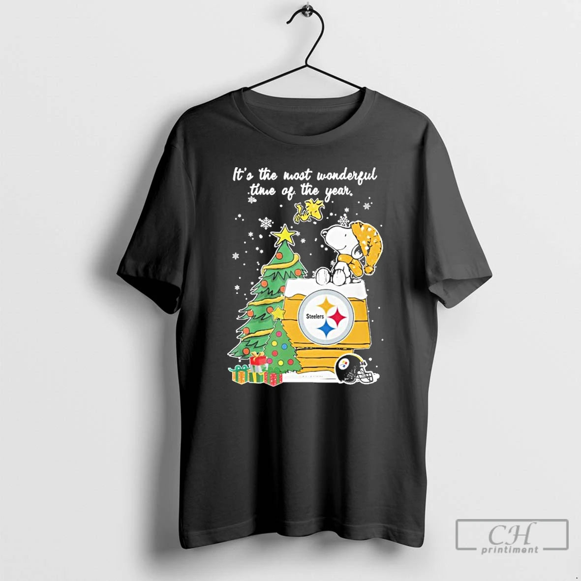 Premium Its The Most Wonderful Time Of The Year The Peanuts Christmas Steelers T Shirts Hoodie, Sweatshirt | InkNestWear.com