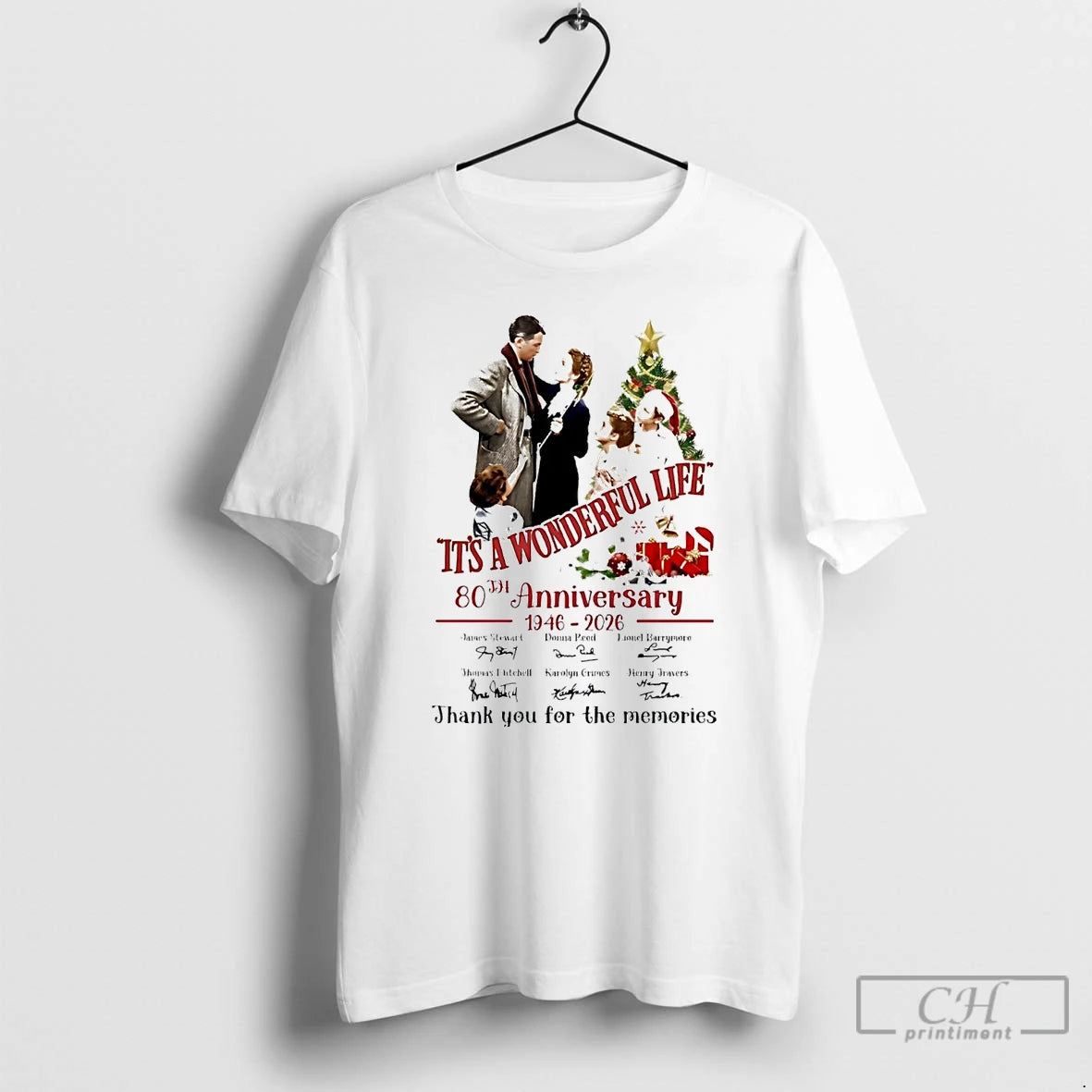 Premium Its A Wonderful Life 80th Anniversary 1946 2026 Characters T Shirts Hoodie, Sweatshirt | InkNestWear.com
