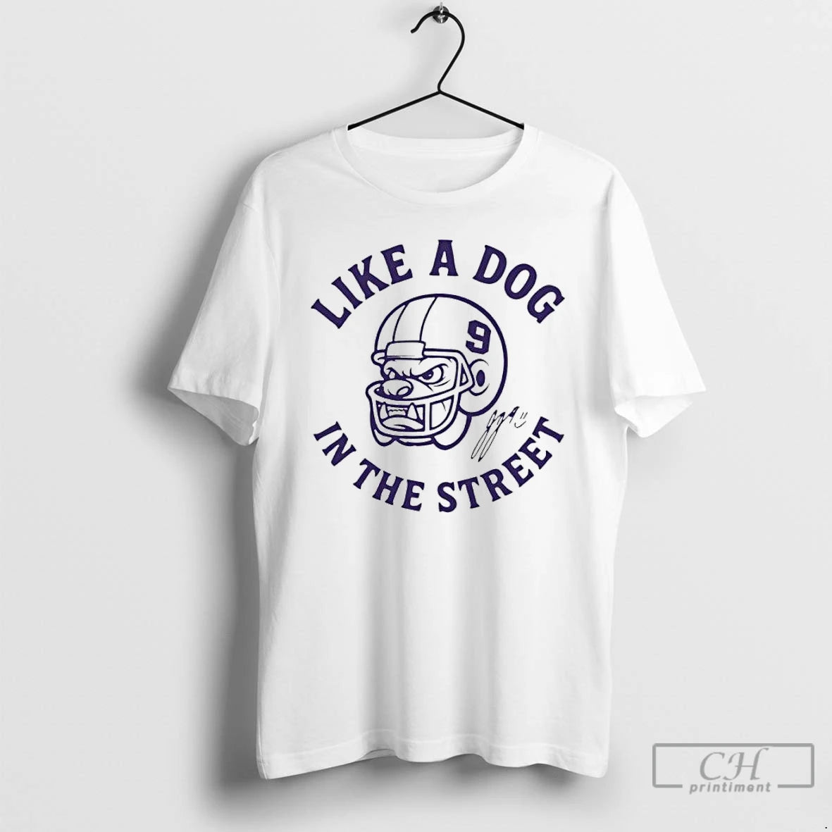 Premium J J Mccarthy Minnesota Vikings Like A Dog In The Street Signature T Shirts Hoodie, Sweatshirt | InkNestWear.com