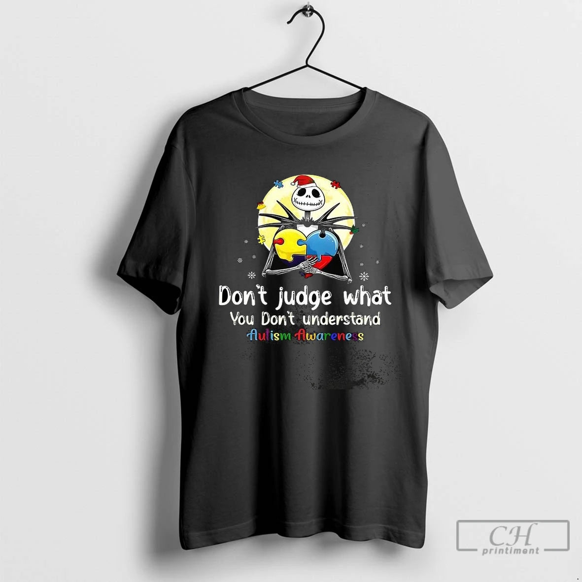 Premium Jack Skellington Autism Awarenes Dont Judge What You Dont Understand T-Shirts, Hoodie, Sweatshirt | InkNestWear.com