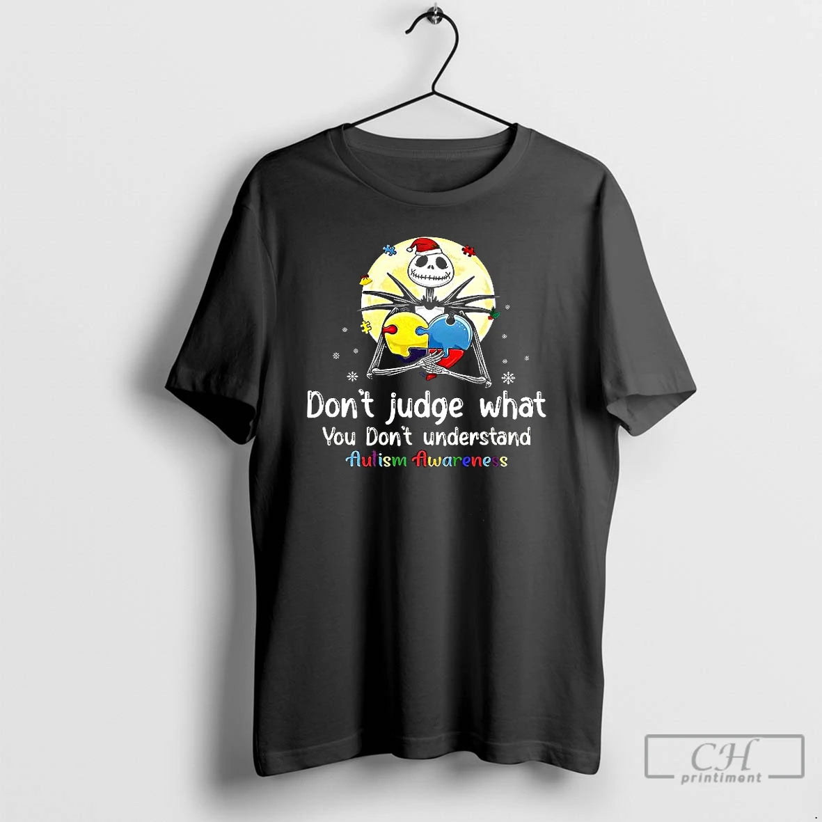 Premium Jack Skellington Autism Awarenes Dont Judge What You Dont Understand T Shirts Hoodie, Sweatshirt | InkNestWear.com