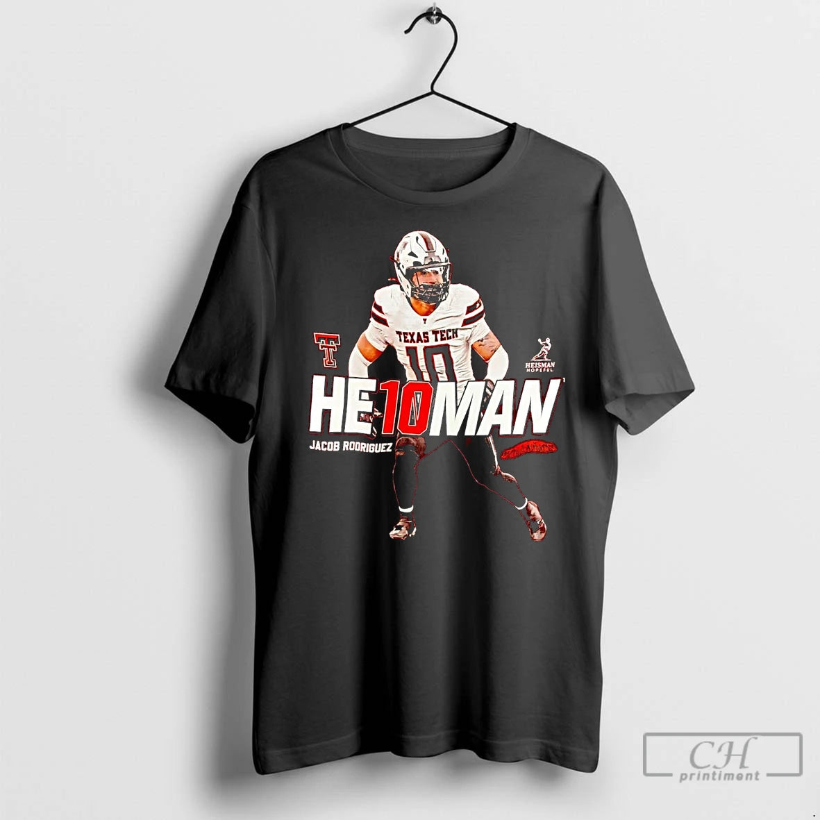 Premium Jacob Rodriguez He10man Heisman Texas Tech Red Raider T-Shirts, Hoodie, Sweatshirt | InkNestWear.com