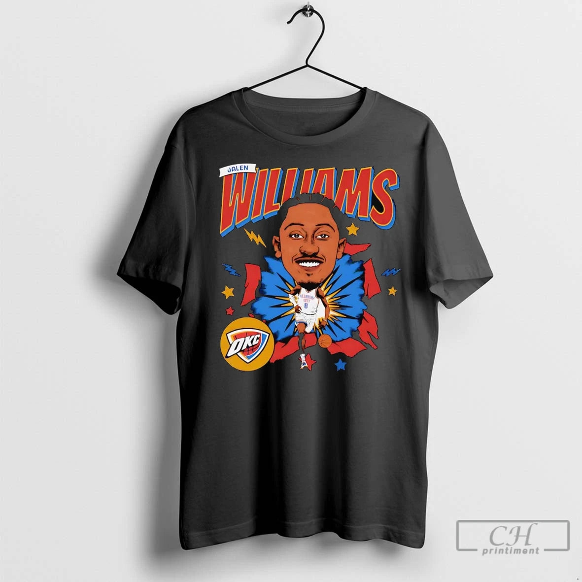 Premium Jalen Williams Caricature Oklahoma City Thunder T-Shirts, Hoodie, Sweatshirt | InkNestWear.com