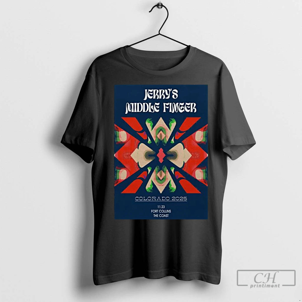 Premium Jerrys Middle Finger Fort Collins Tour On Nov 23 2025 Long Sleve T-Shirts, Hoodie, Sweatshirt | InkNestWear.com